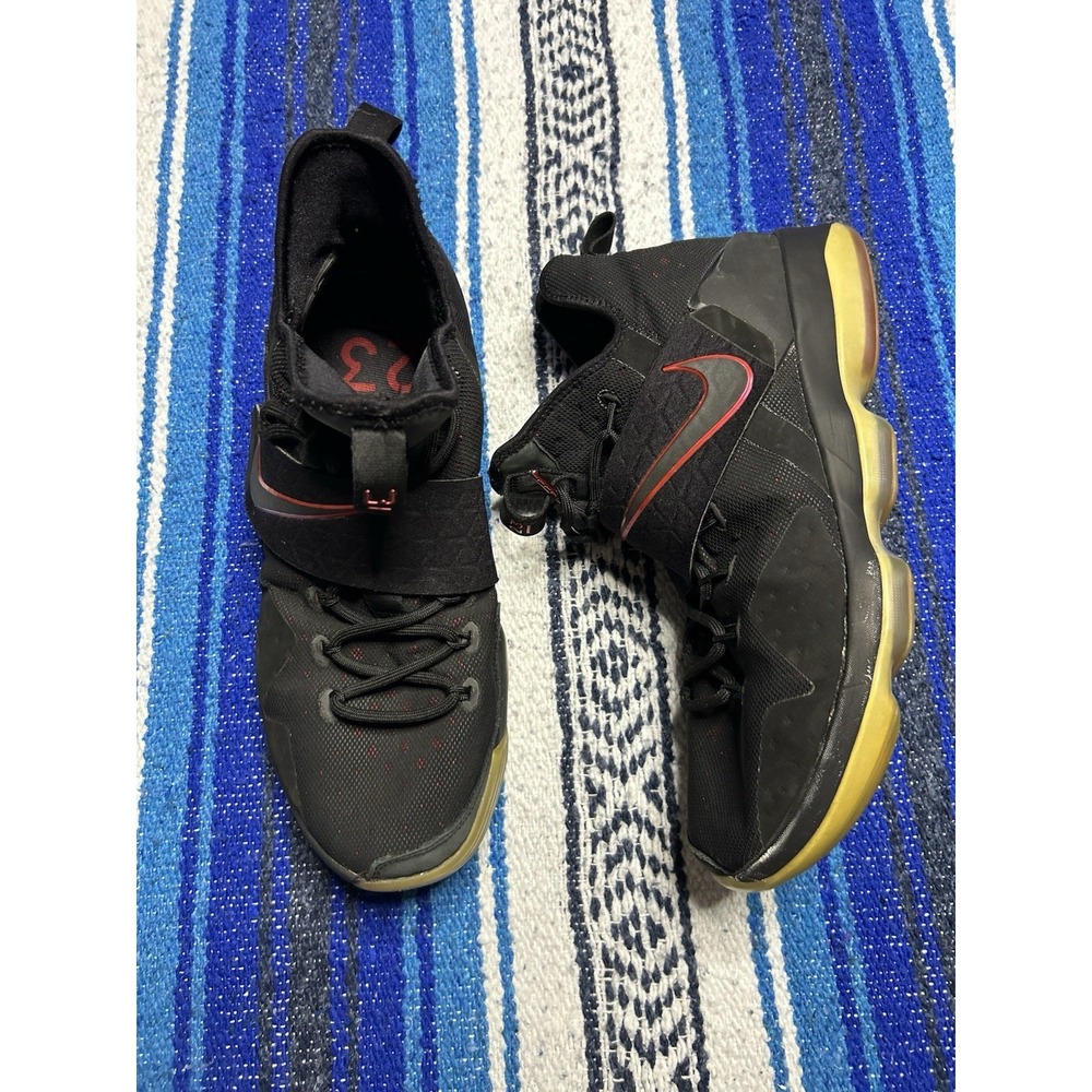 Nike LeBron James 14 XIV Bred Black/Red Basketball Shoes Mens Size 13 Sneakers